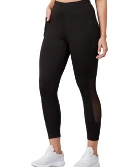 BLINKIN Women's Gym Wear Tights | Track Pants with Mesh Insert & Side Pockets : Ideal for Active Wear, Yoga & Workout - The Ultimate Gym Pants for Women & Girls(1582)