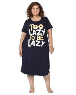 9shines Label Plus Size Hosiery Cotton Short Nighty for Women (2XL 3XL 4XL 5XL 6XL 7XL)