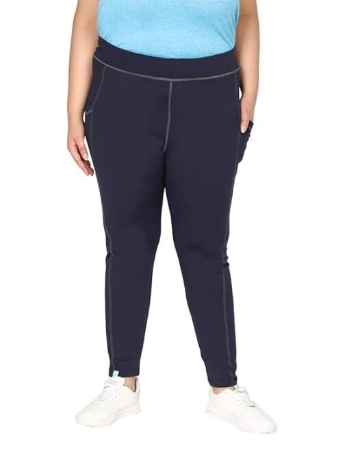 CHKOKKO Women Plus Size Yoga Track Pants Gym Legging Tights
