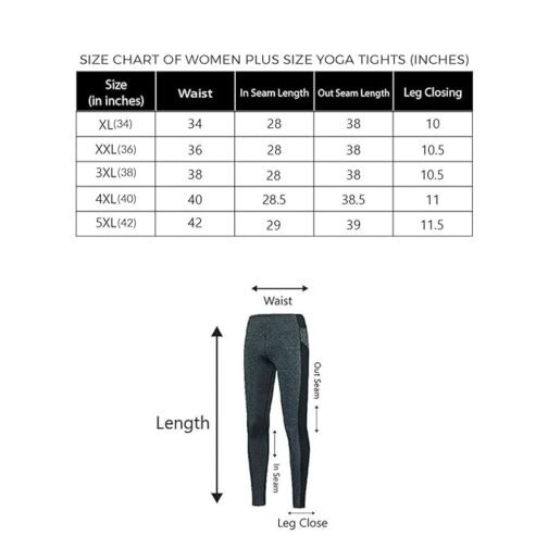 CHKOKKO Women Plus Size Yoga Track Pants Gym Legging Tights - Image 5