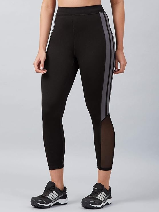 BLINKIN Women's Gym Wear Tights | Track Pants With Mesh Insert : Ideal For Active Wear, Yoga & Workout - The Ultimate Gym Pants For Women & Girls(1707) - Image 2