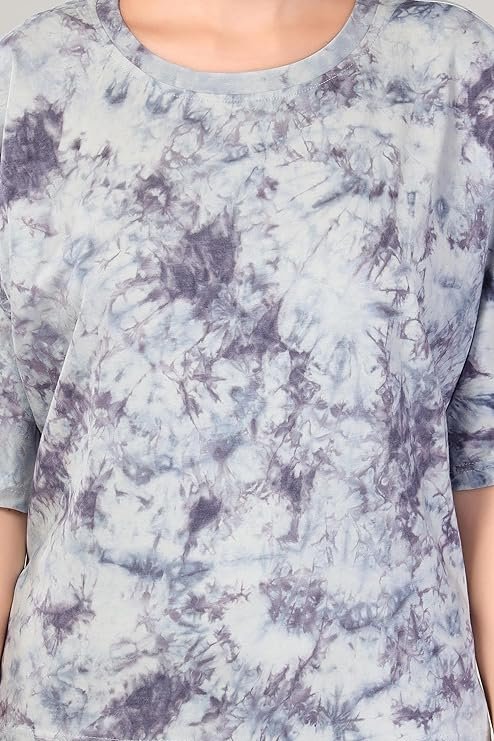 XOYA Pure Cotton Night Suits/Over Size Tshirt and Jogger Co Ord Set for Women - Image 6